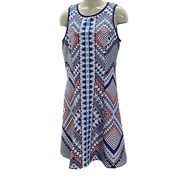 My Michelle Dresses & Skirts - My Michelle sleeveless stretch pull over Aztec design A-line dress XL